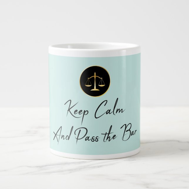 Caneca De Café Grande Fique Calmo. Passe o Bar. (Frente)