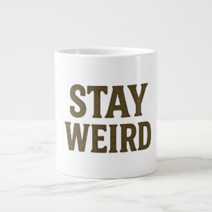 Caneca De Café Grande Fique Estranho Roupas de Rua Retrô
