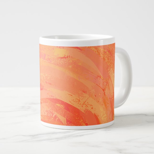 Caneca De Café Grande Fire Lake Orange Swirl (Frente Esquerda)