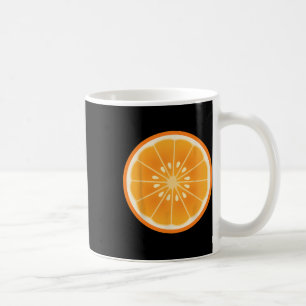 Caneca De Café Grande Fita Laranja Fatiada Fácil Fruta Hallowee