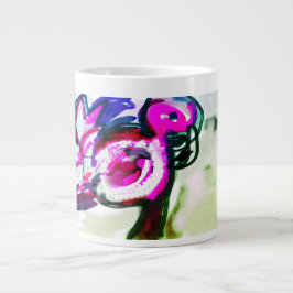 Caneca De Café Grande Flamingo, flor, alegria