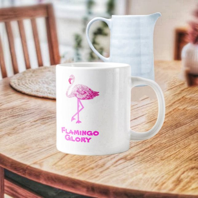 Caneca De Café Grande Flamingo Glory (Enjoy sipping your favorite beverage, from your Flamingo Glory Giant Coffee Mug!)