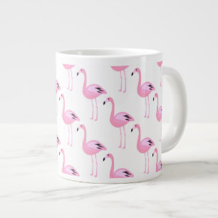 Caneca De Café Grande Flamingos Rosa 2