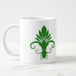 Caneca De Café Grande Fleur Lily Leaf