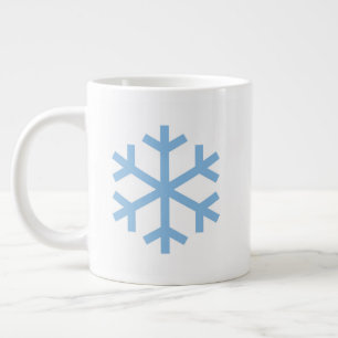 Caneca De Café Grande Floco de neve azul Lama-de-Natal Gigante Lata de C