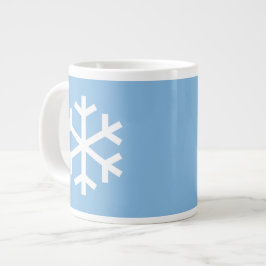 Caneca De Café Grande Floco de neve Floco de Natal Gigante Lata Azul de 