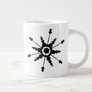 Caneca De Café Grande Flocos de Neve Bolha Geométrica Férias de Inverno