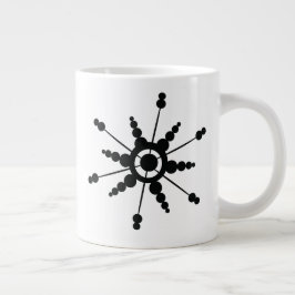 Caneca De Café Grande Flocos de neve Flocos geométricos Feriado de inver