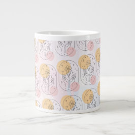 Caneca De Café Grande Flor