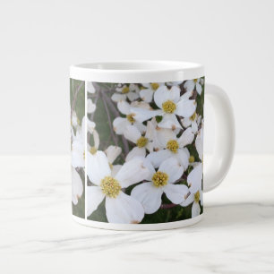 Caneca De Café Grande Flor Branco Flores De Cachorro Personalizadas Cane