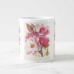 Caneca De Café Grande Flor de Árvore Magnólia Vintage, Flores de Jardim 