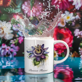 Caneca De Café Grande Flor Passivo Púrpura