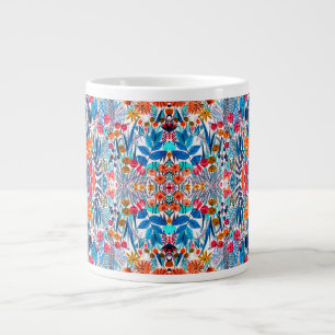 Caneca De Café Grande Flor silvestre artística em aquarela
