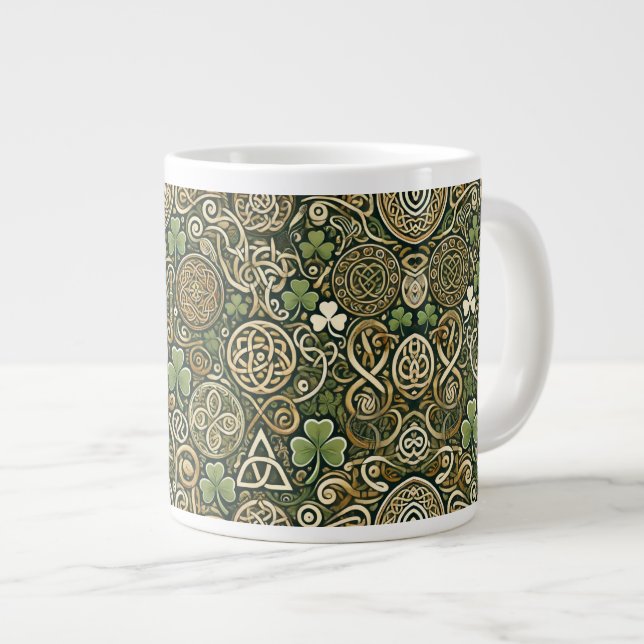 Caneca De Café Grande Floração Celta (Frente Esquerda)