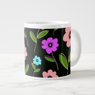 Caneca De Café Grande Florais retrorreflectores