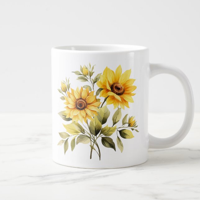Caneca De Café Grande Floral  (Direita)