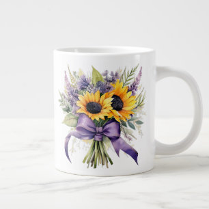 Caneca De Café Grande Floral