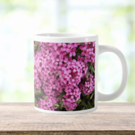 Caneca De Café Grande Floral Rosa bonito