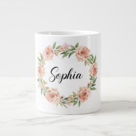 Caneca De Café Grande Floral Sophia Coffee Mug