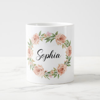 Caneca De Café Grande Floral Sophia Coffee Mug