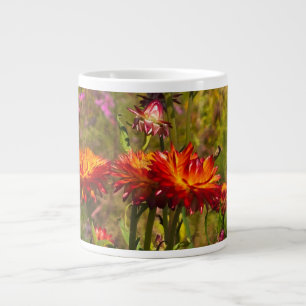 Caneca De Café Grande Flores
