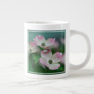 Caneca De Café Grande Flores Blossomas de madeira