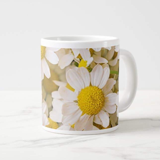Caneca De Café Grande Flores | Bunch of Chamomiles (Frente Esquerda)