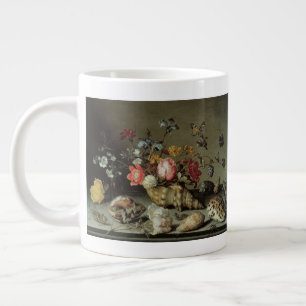 Caneca De Café Grande Flores, Conchas e Insectos Balthasar van der Ast