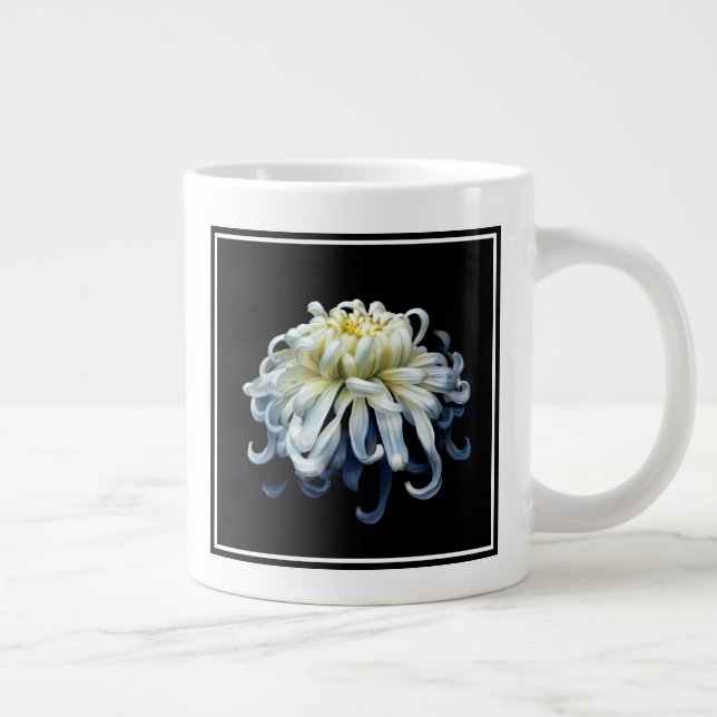 Caneca De Café Grande Flores | Crolisântemo branco (Direita)