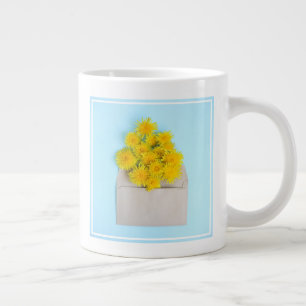 Caneca De Café Grande Flores   Dandelões no envelope
