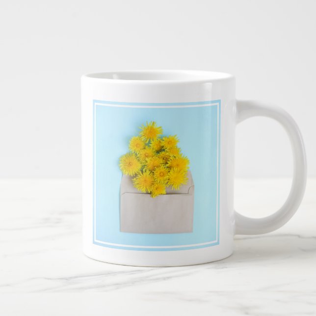 Caneca De Café Grande Flores | Dandelões no envelope (Direita)