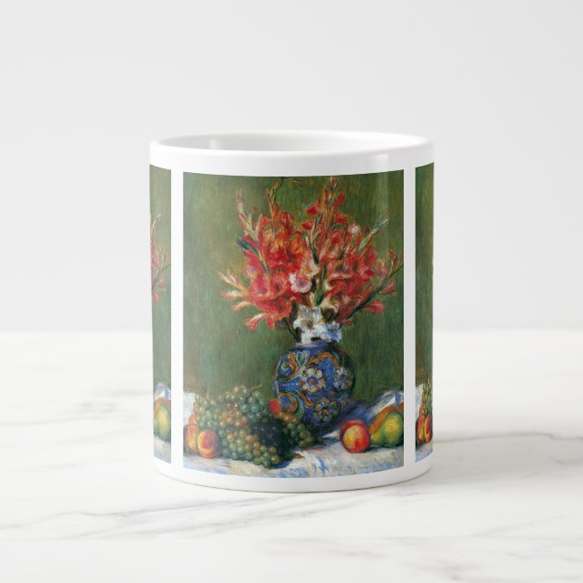 Caneca De Café Grande Flores de vida e Fruta de Pierre Renoir (Frente)