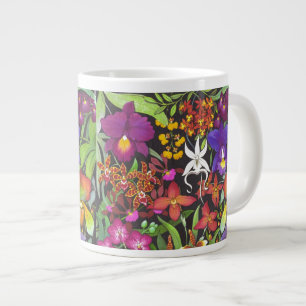 Caneca De Café Grande Flores do Jardim Tropical Jumbo Mug