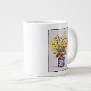 Caneca De Café Grande Flores em um frasco chinês
