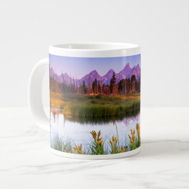 Caneca De Café Grande Flores | Grand Teton National Park, Wyoming (Frente Esquerda)