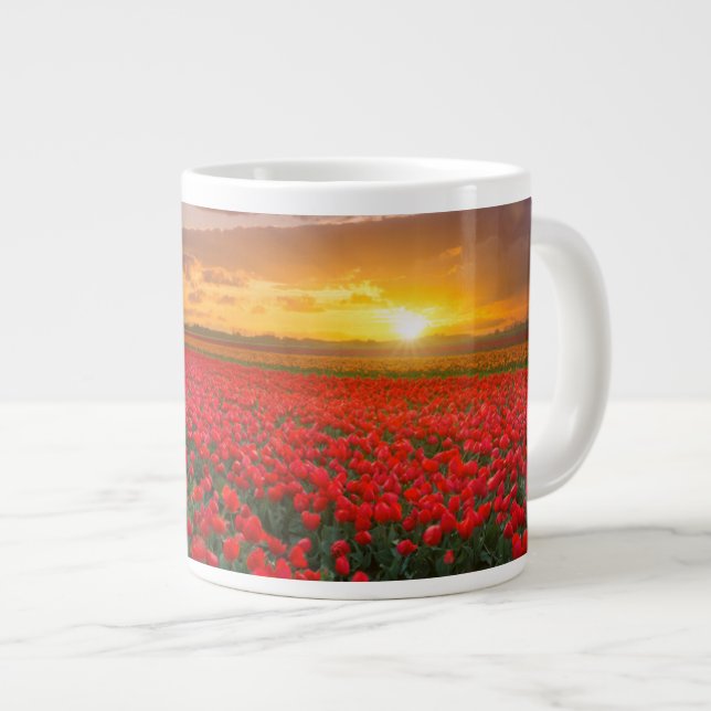 Caneca De Café Grande Flores | Jardim Botânico Holanda (Frente Esquerda)