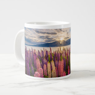 Caneca De Café Grande Flores   Lupinas Nova Zelândia