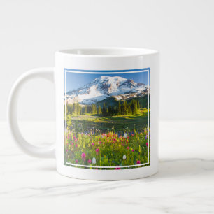 Caneca De Café Grande Flores   Mt. Rainier Wildflower