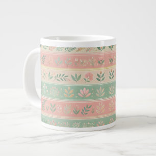 Caneca De Café Grande Flores na lata de café