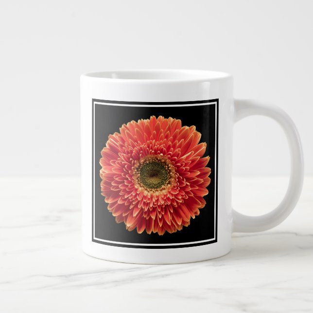 Caneca De Café Grande Flores | Orange Gerbera Daisy (Direita)