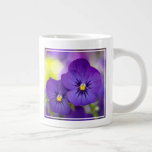 Caneca De Café Grande Flores | Pintas Roxas (Direita)