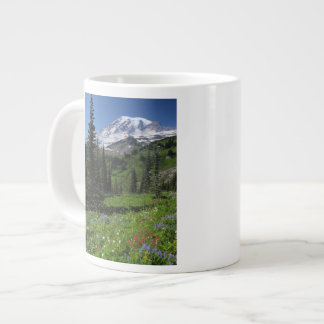Caneca De Café Grande Flores selvagens no Monte Rainier
