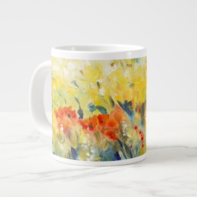 Caneca De Café Grande Flores Sway II (Frente Esquerda)