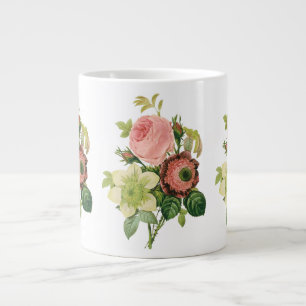 Caneca De Café Grande Flores Vintage, Rosas Anemone Clematis por Redoute
