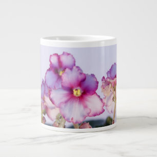 Caneca De Café Grande Flores violetas Jumbo Mug de 20 oz - Bowl