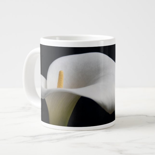Caneca De Café Grande Flores | White Calla Lily (Frente Esquerda)