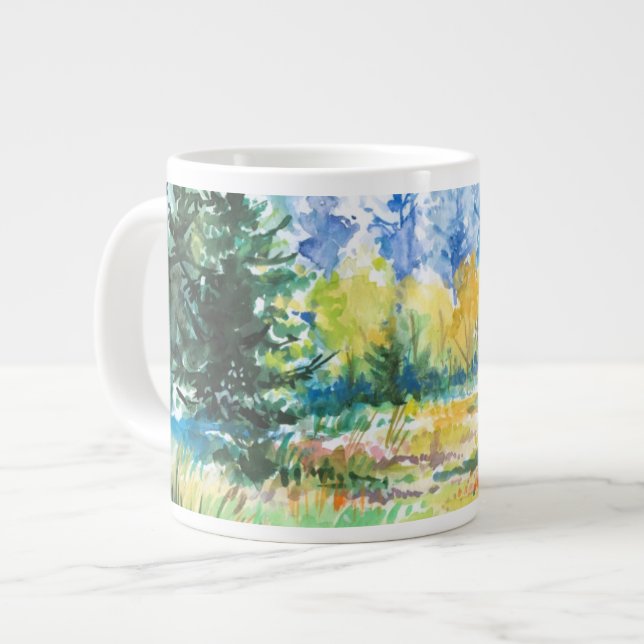 Caneca De Café Grande Floresta (Frente Esquerda)
