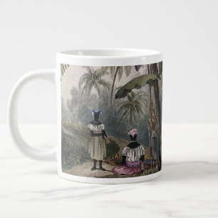 Caneca De Café Grande Floresta Antiga de Bananeiras Tropicais   Bota Vin