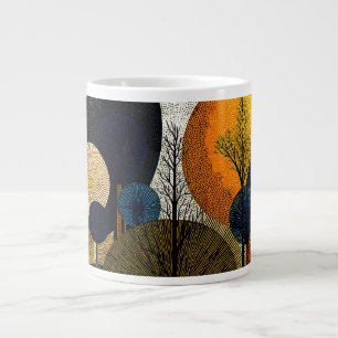 Caneca De Café Grande Floresta da Meia-Noite no Planeta Mercúrio #1     