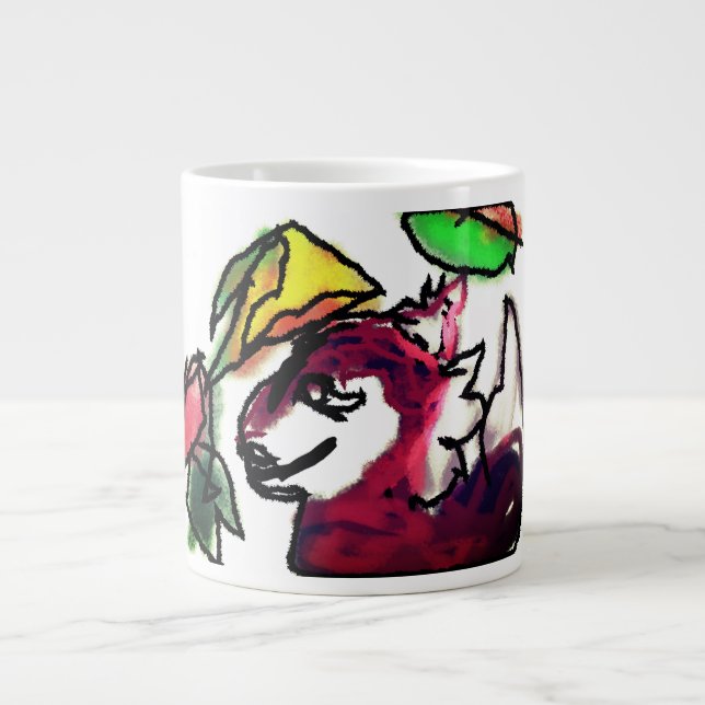Caneca De Café Grande Floresta de Fox (Frente)